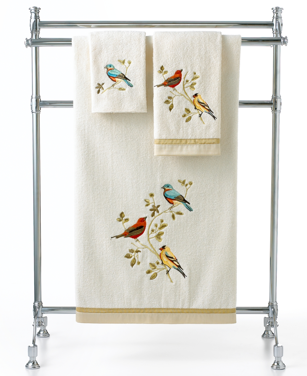 597225 Avanti Bath Towels, Gilded Birds 16 x 30 Hand Towe sku 597225