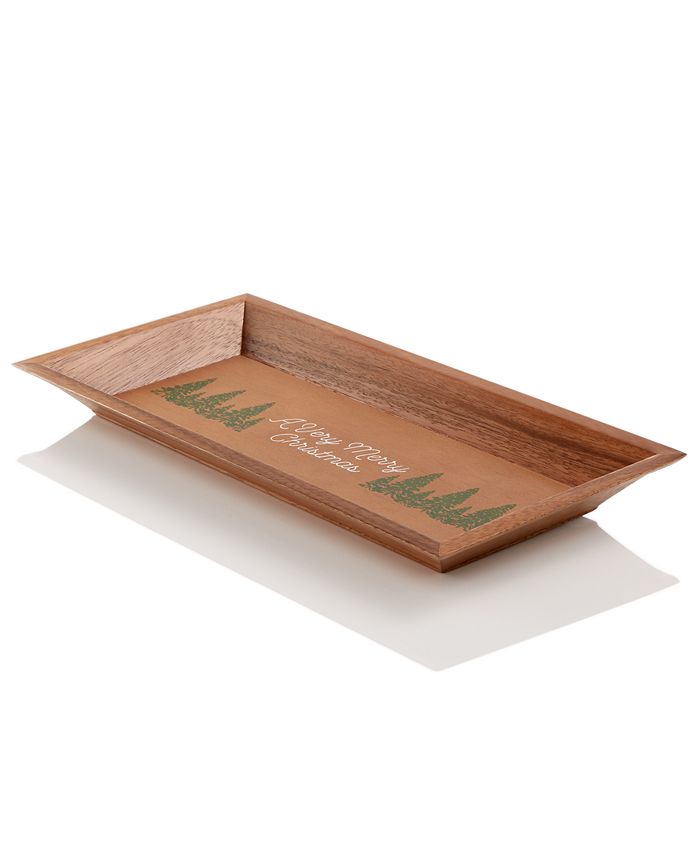 Martha Stewart Collection Wood Tray, Created for Macy's Macy's