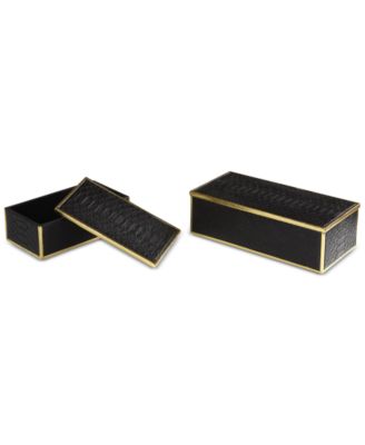 Uttermost - Ukti Alligator Patterned Boxes, Set of 2