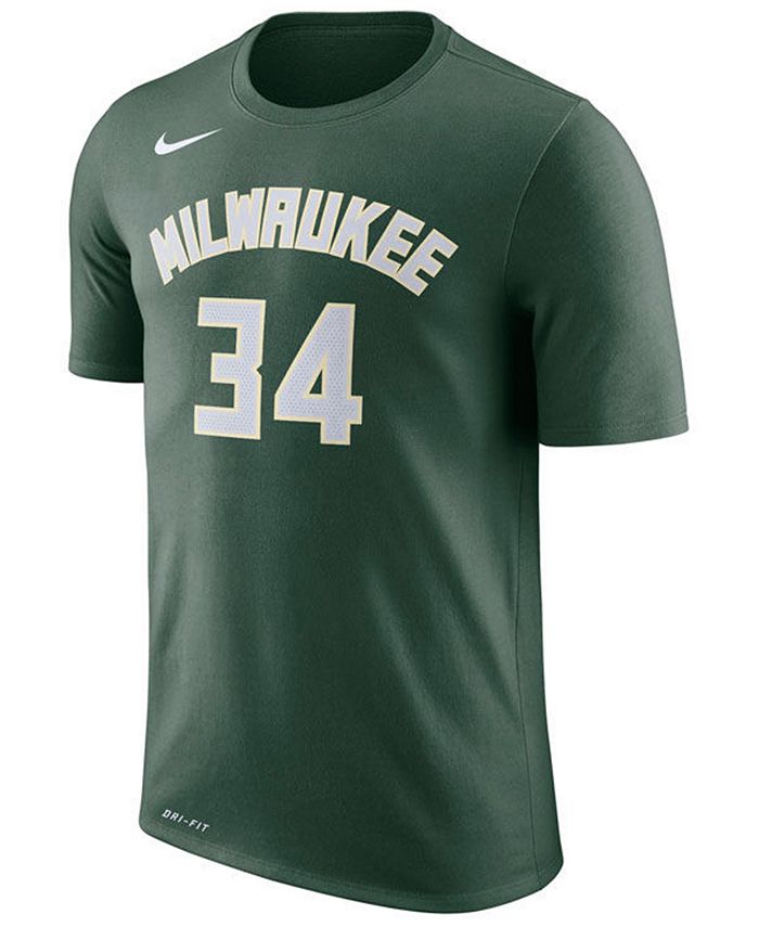 Nike Giannis Antetokounmpo Milwaukee Bucks Icon Name and Number T-Shirt ...