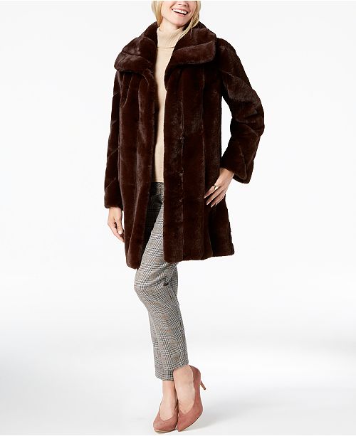 Jones New York Faux Fur Coat Reviews Coats Women Macy S