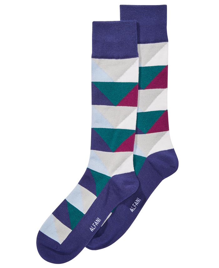 Alfani Men's Abstract Triangle Socks, Created for Macy's - Macy's