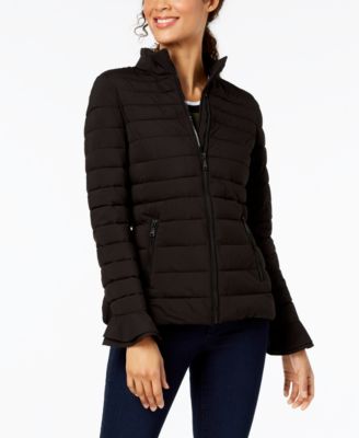 Ruffled puffer jacket