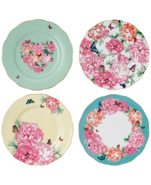 Shop Royal Albert Miranda Kerr For  Mixed Pattern 4-pc. Accent Plate Set In Assorted