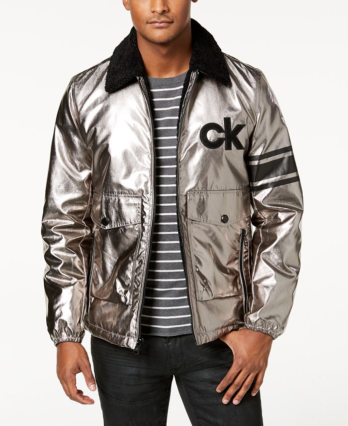 Calvin Klein Men's Metallic Windbreaker Coat & Reviews - Coats & Jackets -  Men - Macy's