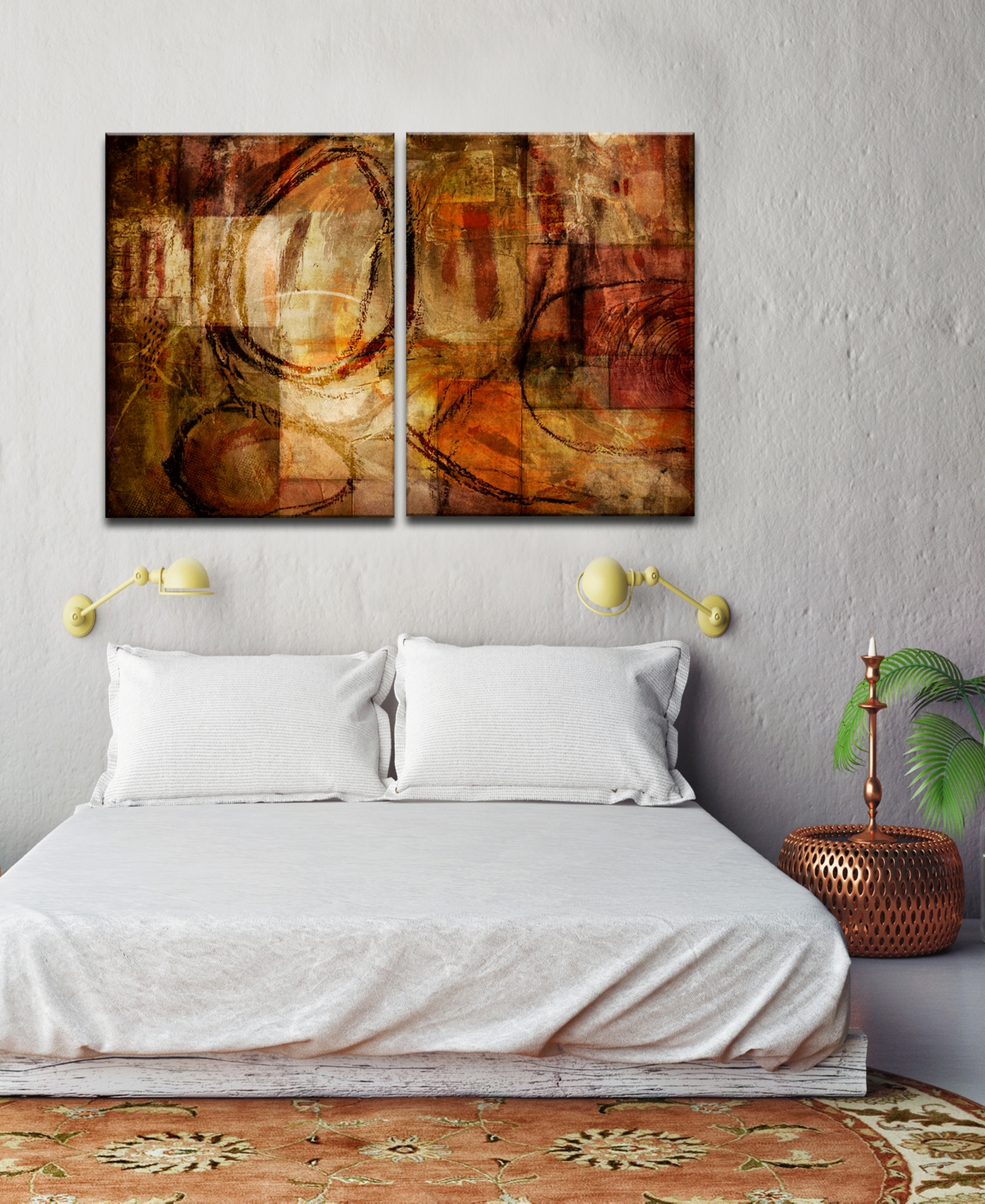 Ready2HangArt 'Earth Tone Abstract Iii' 2-Pc. Oversized Canvas Art Print Set
