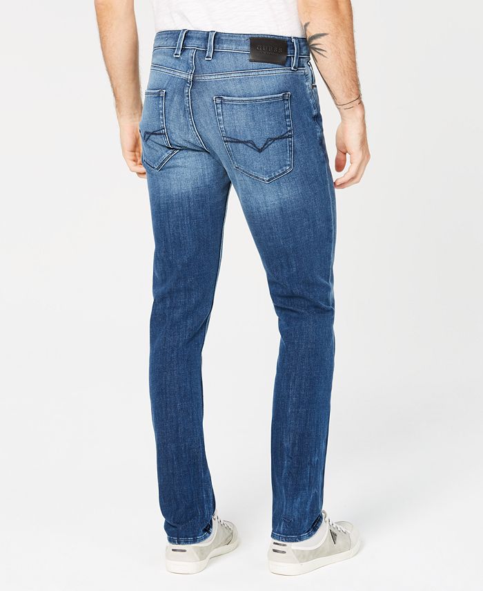 GUESS Men's Slim-Fit Tapered-Leg Stretch Jeans - Macy's