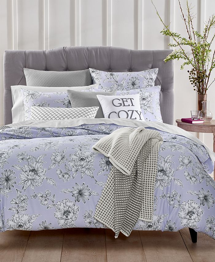 Charter Club Floral 3Pc. Full/Queen Comforter Set, Created for Macy's Macy's
