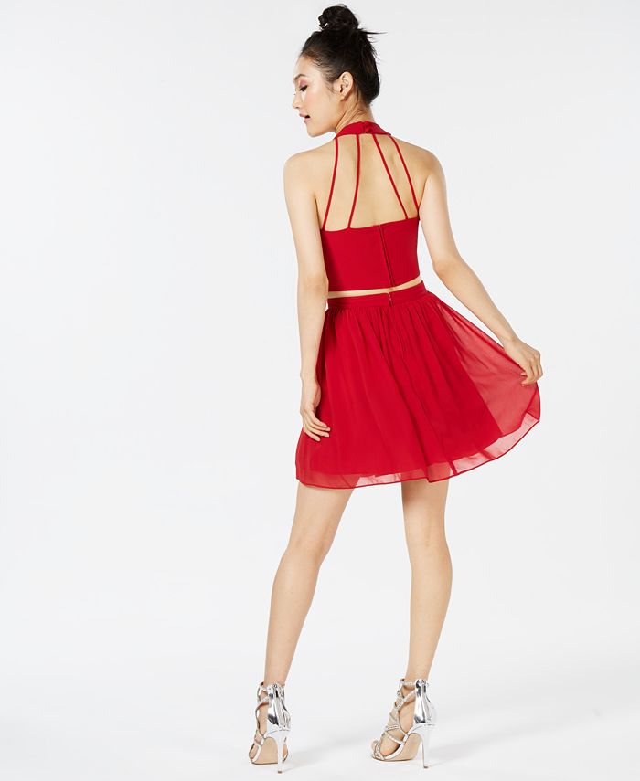 B Darlin Juniors' 2Pc. Embellished Fit & Flare Dress Macy's
