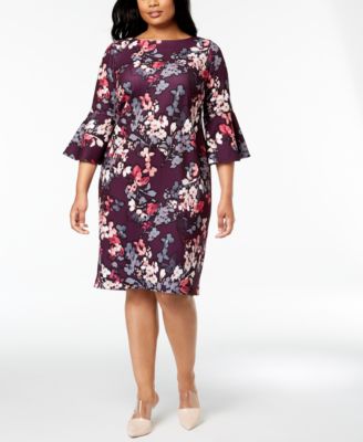 calvin klein plus size bell sleeve dress