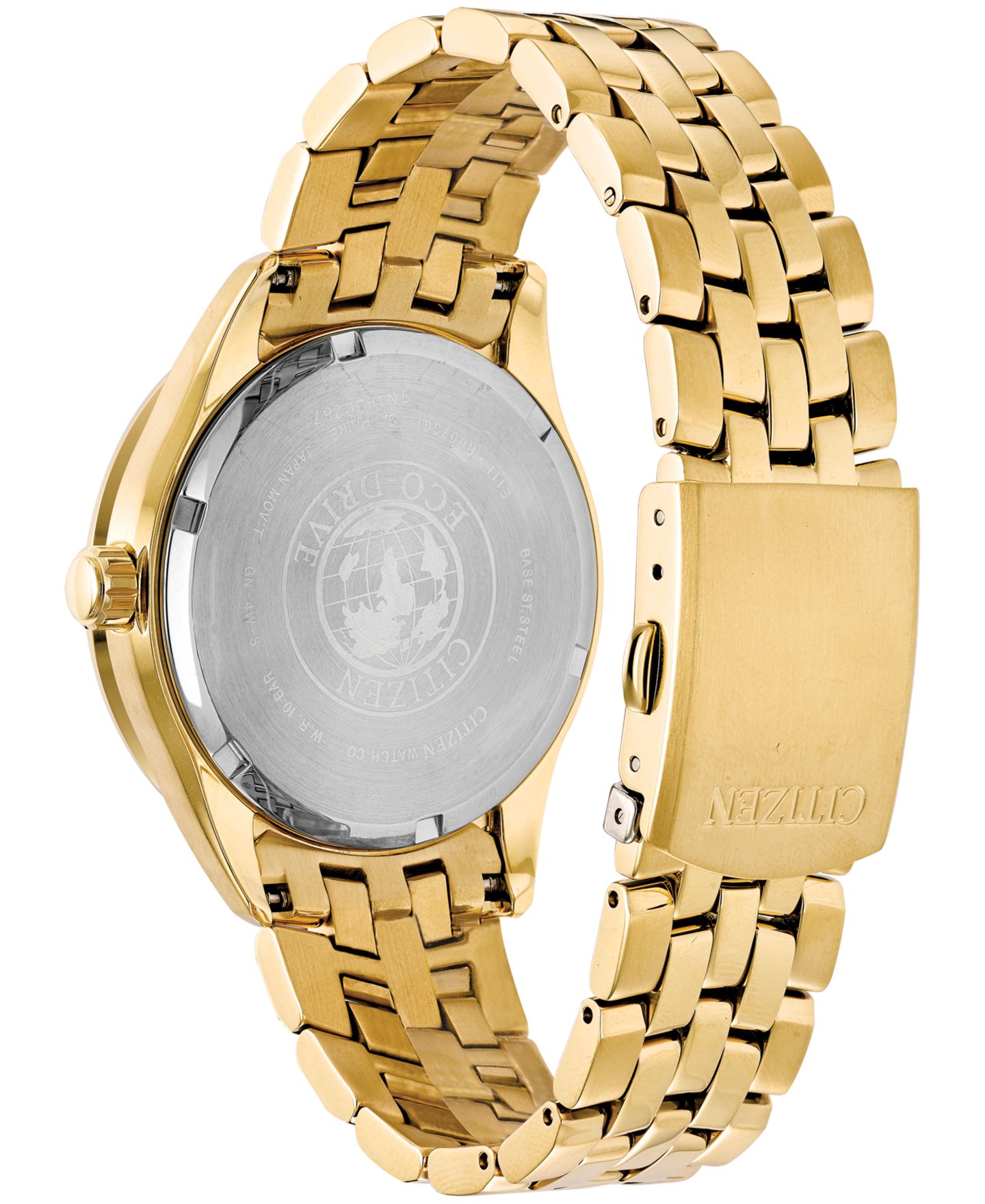 Мужские часы Citizen Eco-Drive Corso Diamond-Accent Gold-Tone Stainless Steel Bracelet Watch 41mm — фото 3
