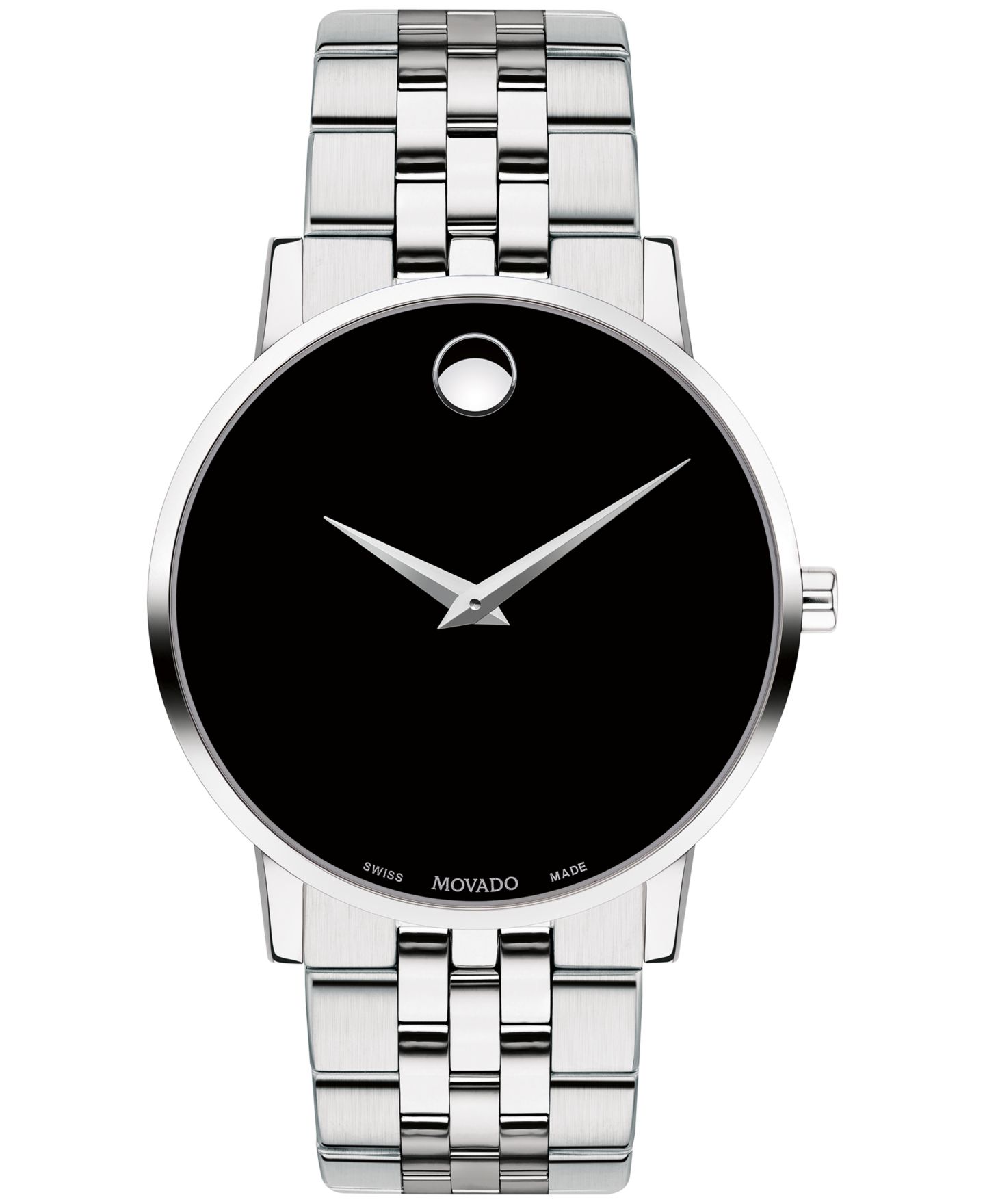 Мужские часы Movado Swiss Museum Classic Stainless Steel Bracelet Watch 40mm — фото 1