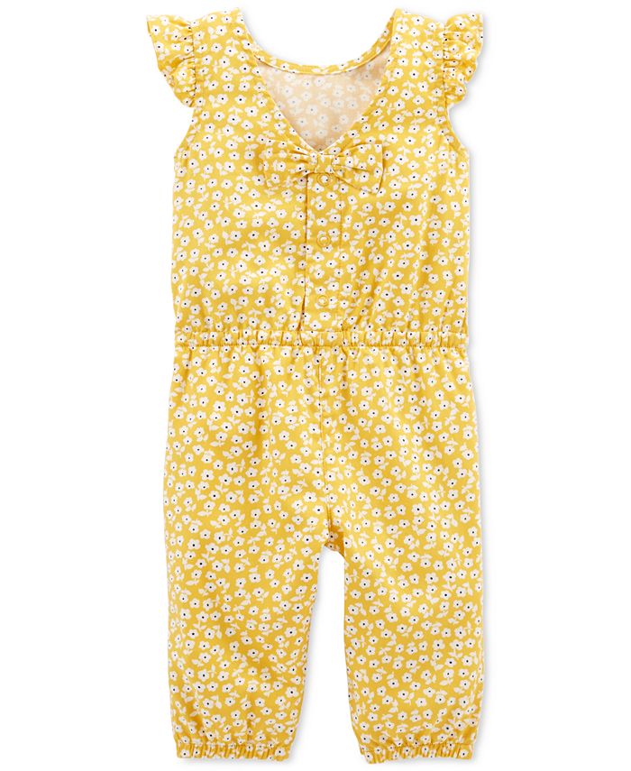 Carter's Baby Girls Floral-Print Jumpsuit - Macy's