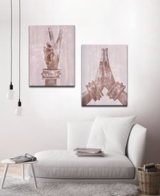 'Peace and Namaste' Inspirational 2-Pc. Canvas Wall Decor Set