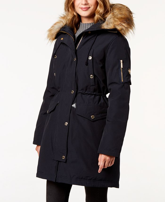 Michael Kors Faux-Fur-Trim Hooded Down Parka Coat & Reviews - Coats &  Jackets - Women - Macy's