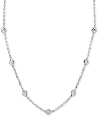 Giani Bernini Beaded Station Chain Necklace in 18k Gold-Plated Silver ...
