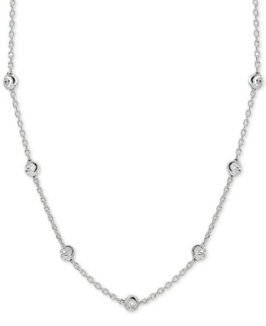 image of Giani Bernini Beaded Station Chain Necklace in Sterling Silver, 18