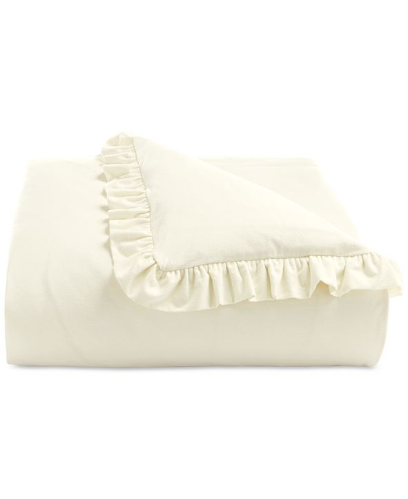 Martha Stewart Collection Luxury Portuguese Flannel Ruffle Bedding Collection, Created for Macy ...