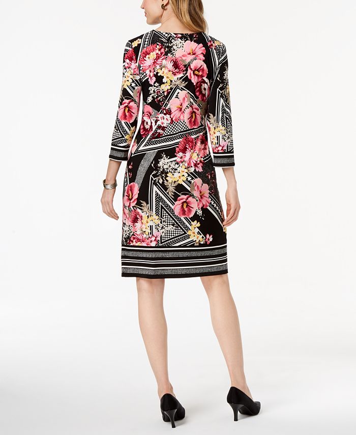 JM Collection MixedPrint Shift Dress, Created for Macy's Macy's