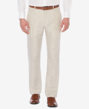 Perry Ellis Men's Classic-Fit Linen Blend Herringbone Pants