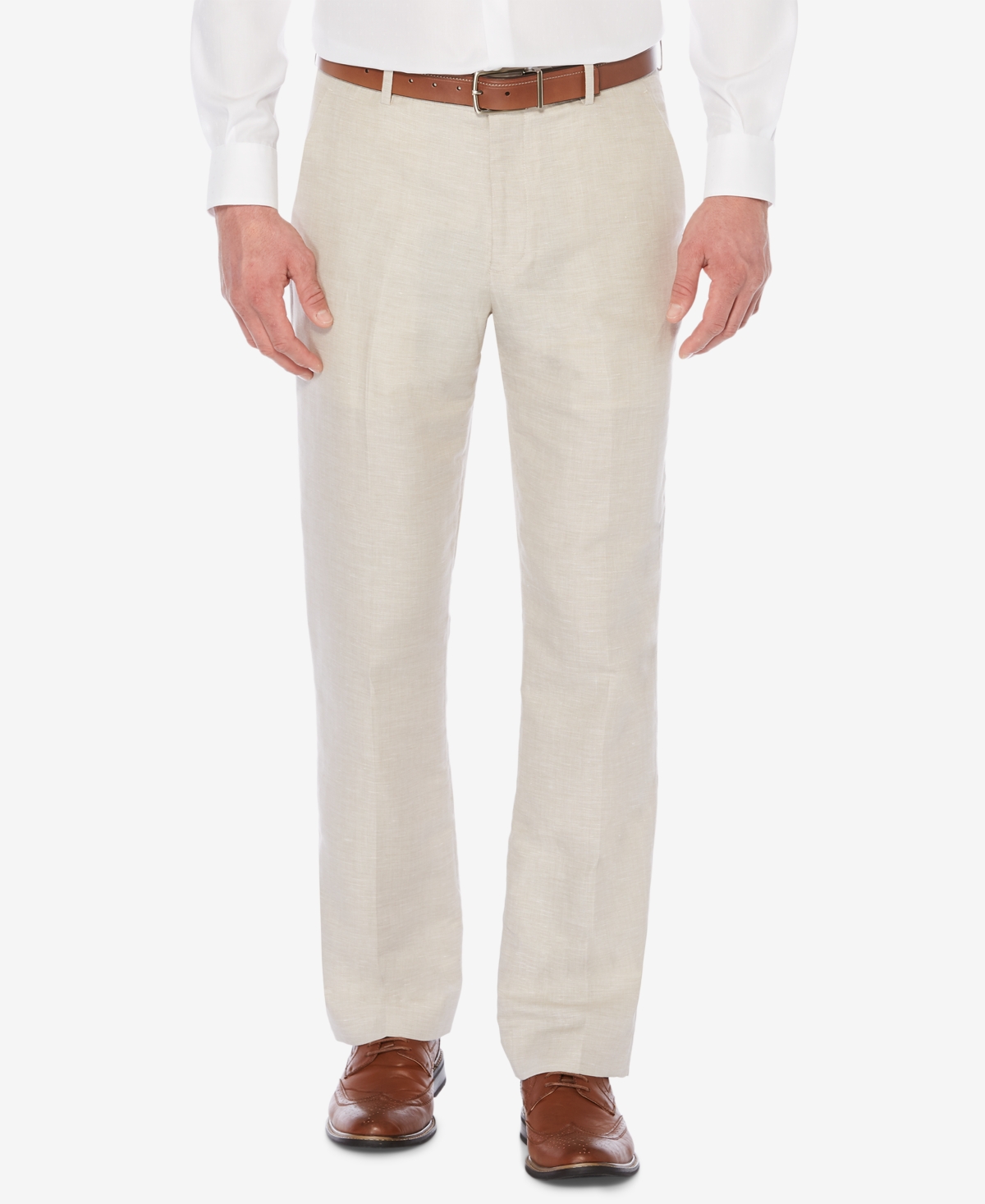 Men's Classic-Fit Linen Blend Herringbone Pants - Natural Linen