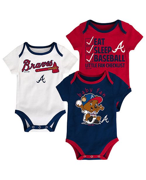 Outerstuff Atlanta Braves Play Ball 3 Piece Set Infants 0 9 Months