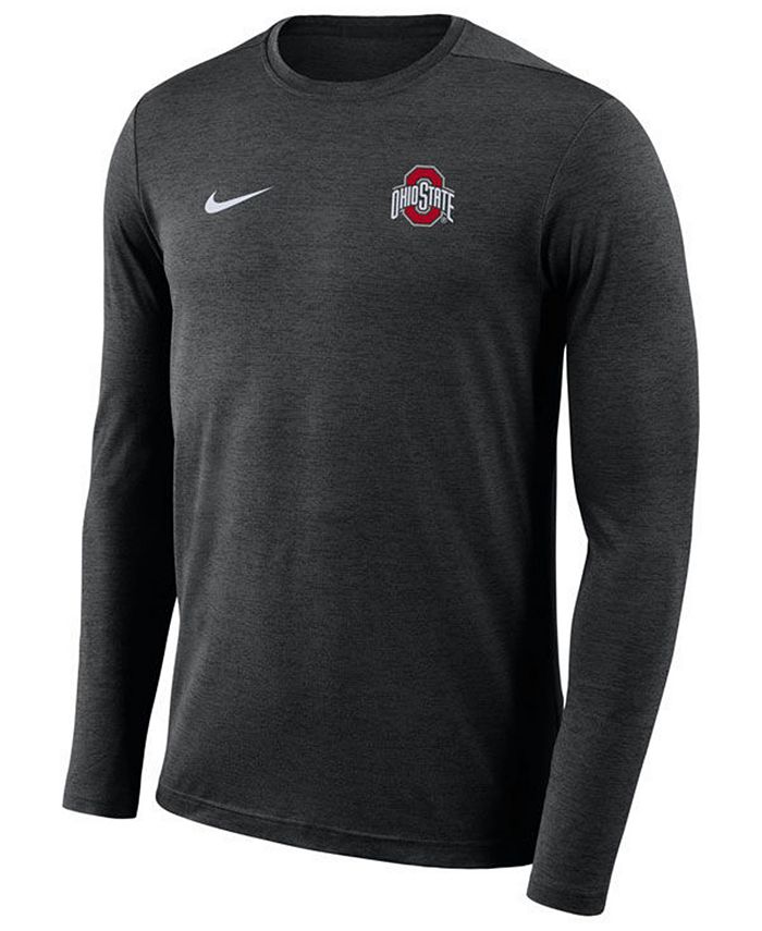 Nike Men's Ohio State Buckeyes Long Sleeve Dri-Fit Coaches T-Shirt - Macy's