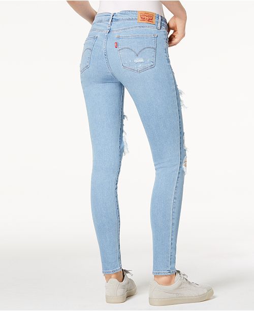 Levi's 711 Ripped Skinny Jeans & Reviews - Jeans - Women - Macy's