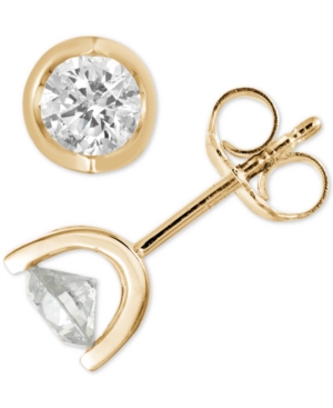image of Diamond Tension Stud Earrings (1/2 ct. t.w.) in 14k White, Yellow or Rose Gold