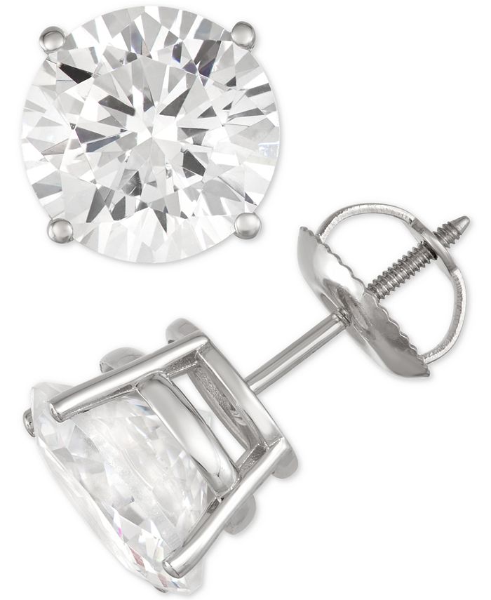 Macy's Diamond Stud Earrings (5 ct. t.w.) in 14k White Gold - Macy's