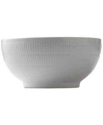 White Fluted Large 9.5" Serving Bowl
