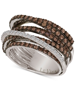 image of Le Vian Chocolatier Multi-Band Diamond Ring (2-1/3 ct. t.w.) in 14k White Gold