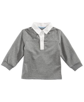 First Impressions Baby Boys Quilted Rugby Polo Shirt, Created for Macy's