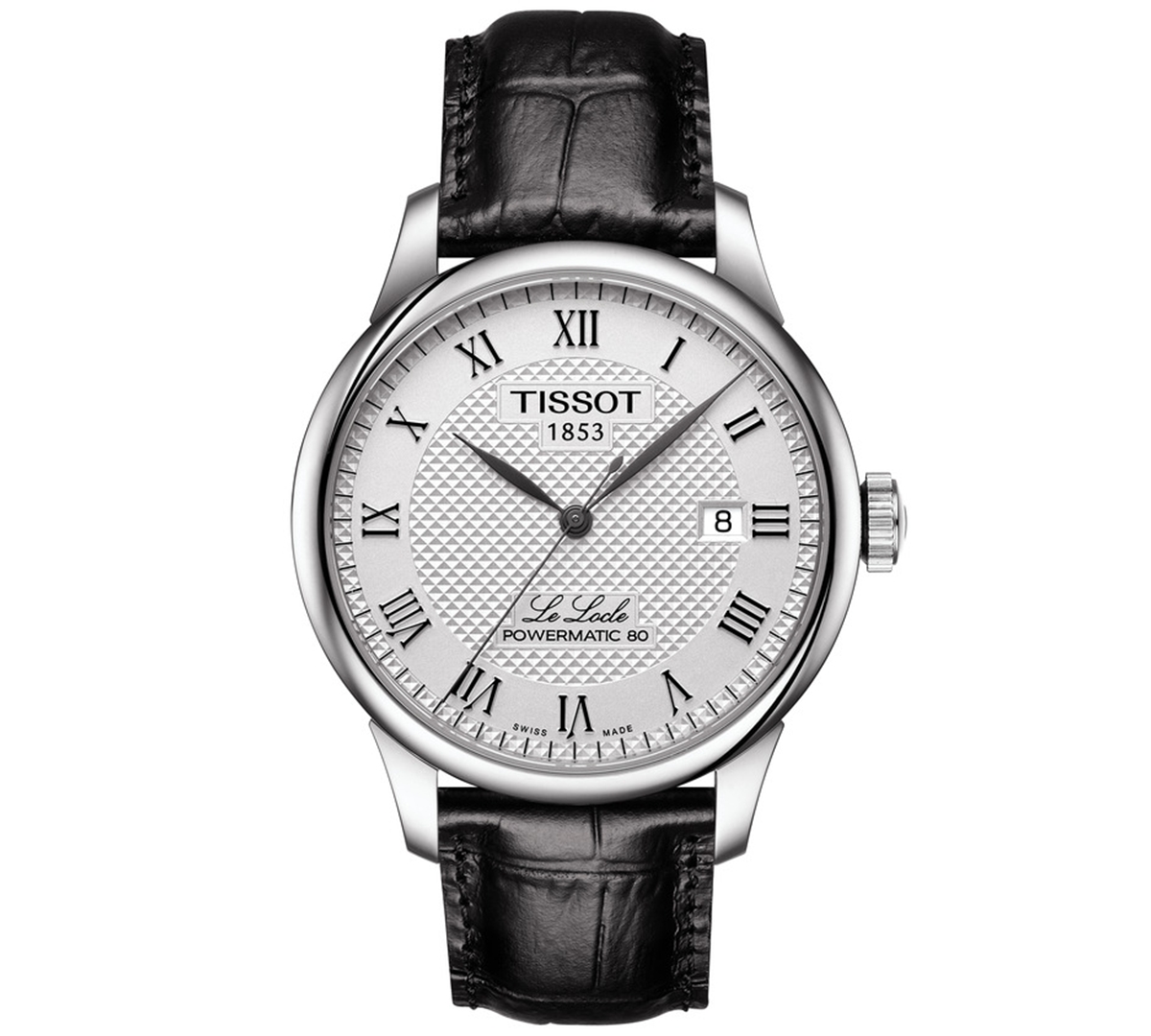 Tissot Men's Swiss Automatic T-classic Le Locle Powermatic 80 Black Leather Strap Watch 39.3mm In No Color