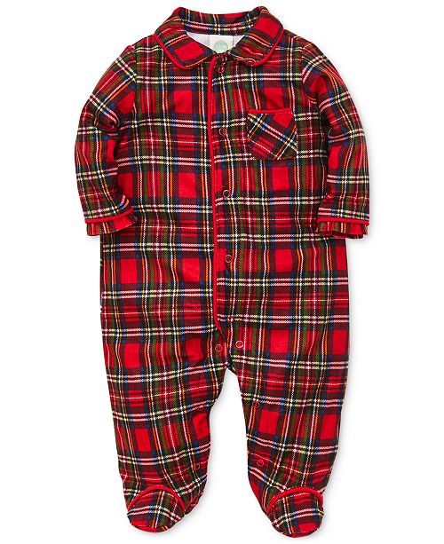 Little Me Baby Boys Plaid Footed Pajamas & Reviews Pajamas Kids