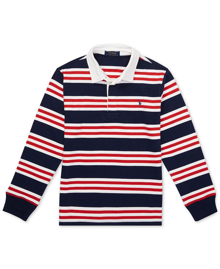 Polo Ralph Lauren Big Boys Striped Cotton Jersey Rugby Shirt & Reviews ...