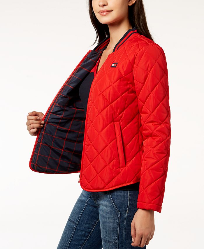 Tommy Hilfiger Quilted Bomber Jacket & Reviews Jackets & Blazers