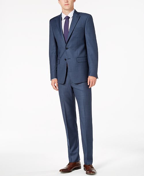 alfani Calvin Klein Solid Men's Classic-Fit Suit Separates Men's Fashion & Accessories