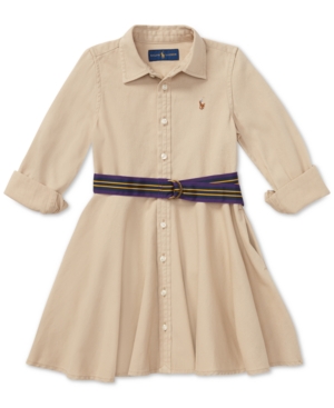 Polo Ralph Lauren Toddler Girls Chino Cotton Shirtdress