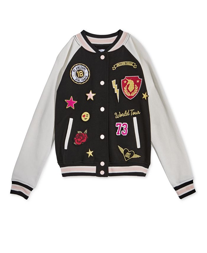 Epic Threads Big Girls Varsity Patch Jacket, Created for Macy's - Macy's