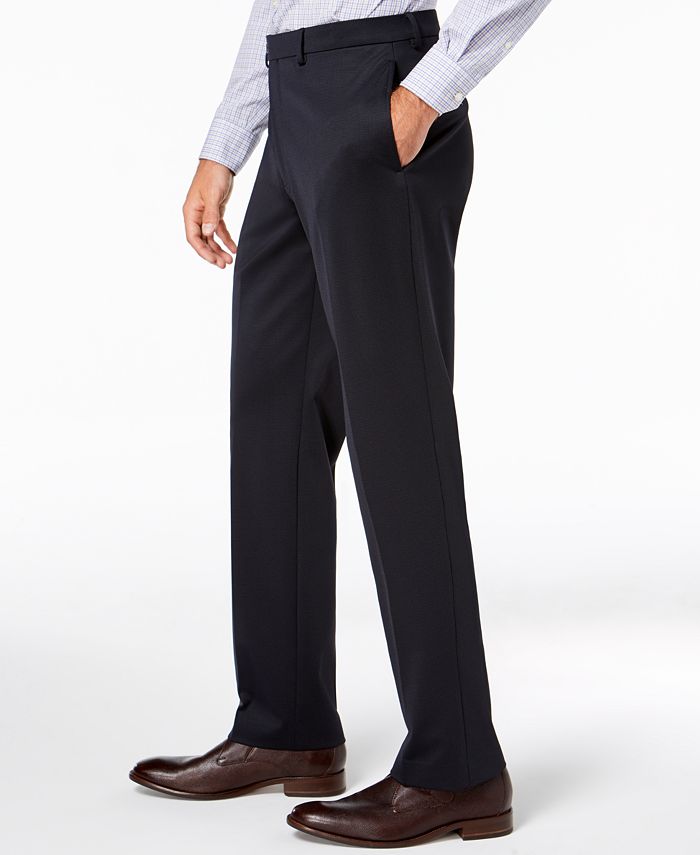 Van Heusen Flex Men's Slim-Fit Stretch Navy Tic Suit & Reviews - Suits ...