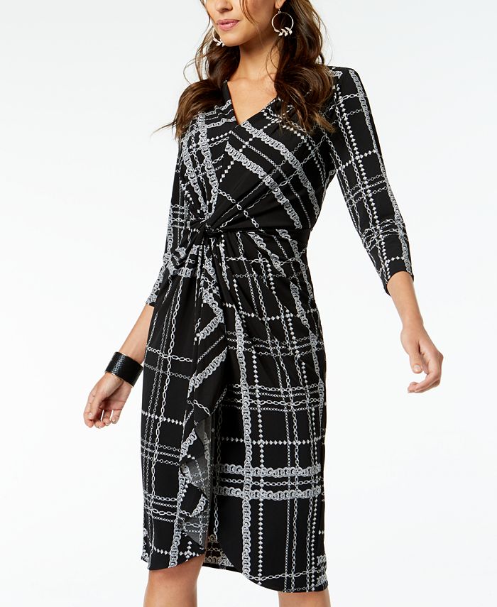 Thalia Sodi Printed KnotFront Dress, Created for Macy's Macy's