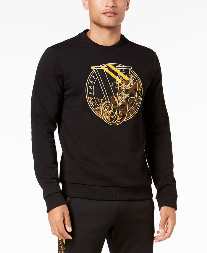 Versace Jeans Men's Metallic Embroidered Sweatshirt & Reviews - Hoodies ...