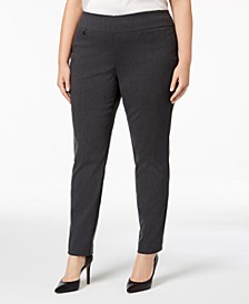 Plus Size Tummy-Control Pull-On Skinny Pants, Created for Macy's