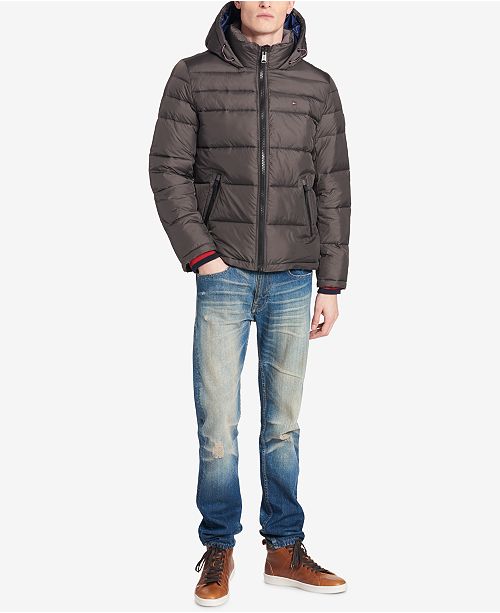 Tommy Hilfiger Men S Big Tall Quilted Hooded Puffer Jacket