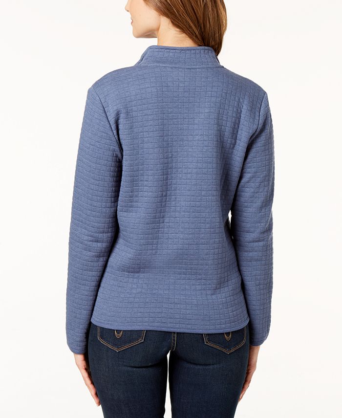 Karen Scott Quilted Fleece Jacket, Created for Macy's & Reviews