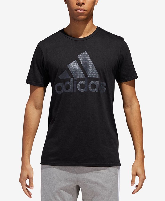 adidas Men's ClimaLite® Printed-Logo T-Shirt - Macy's