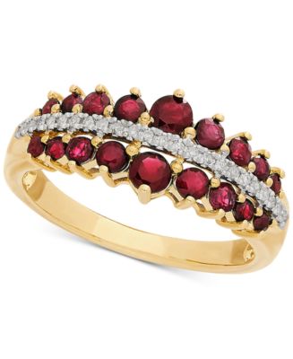 Ruby (1 ct. t.w.) & Diamond Accent Ring in 14k Gold - Macy's