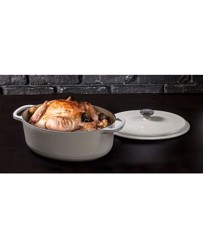 Lodge 7.5qt. Oyster White Dutch Oven Macy's