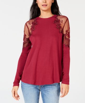 Free People - Daniella Embroidered Illusion Top